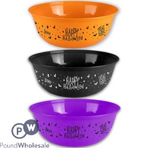Halloween Plastic Treat Bowl 30cm Assorted Colours