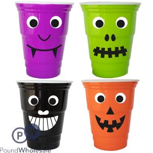 Halloween Googly Eyes Plastic Cup 10.5cm X 12.5cm Assorted