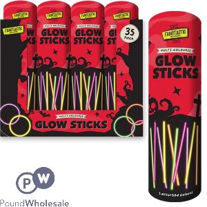 Halloween Multi-coloured Glow Sticks 35 Pack Cdu