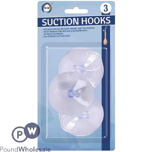 Did Clear 6cm Suction Hooks 3 Pack
