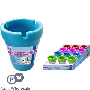 Did Luminous Butt Bucket Ashtray Cdu Assorted Colours