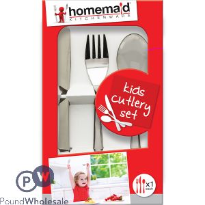 HOMEMAID KITCHENWARE KIDS CUTLERY SET 3PC