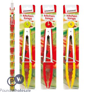 Homemaid Kitchen Tongs Clip Strip Assorted Colours