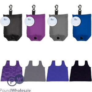 My House & Home Fold Away Shopping Bags 48cm X 42cm Cdu Assorted Colours