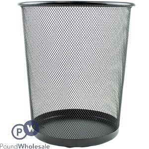 Store Smart Black Metal Mesh Waste Paper Bin 26cm X 23.7cm
