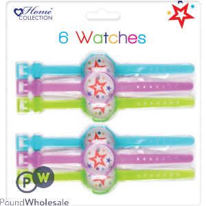 Party 6 Watches Assorted Colours