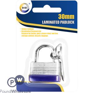 DID 30mm Laminated Padlock With Keys