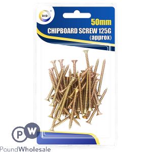 DID 50MM CHIPBOARD SCREWS 125G