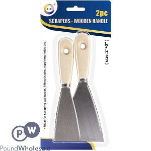 DID Wooden Handle Scrapers Set 2pc