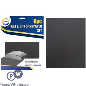 DID WET &amp; DRY SANDPAPER SET 6PC