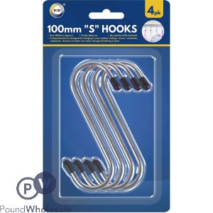 DID 100mm "S" Hooks 4 Pack