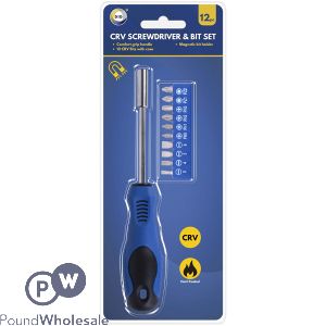 Did Crv Comfort Grip Head-treated Screwdriver & Bit Set 12pc