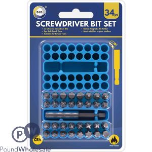 Did Crv 60mm Magnetic Screwdriver Bit Set 34pc