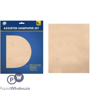 Did Assorted Sandpaper Set 23cm X 28cm 8 Pack