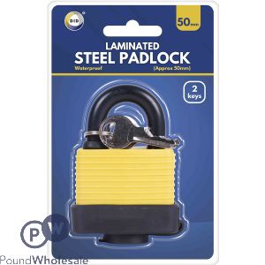 Did 50mm Laminated Steel Waterproof Padlock With 2 Keys Set