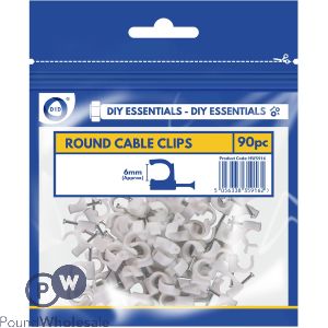 Did 6mm Round Cable Clips 90 Pack