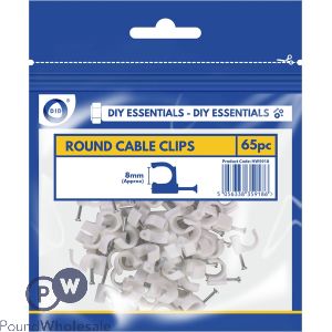 Did 8mm Round Cable Clips 65 Pack