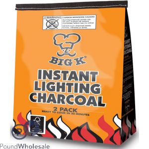 Big K Instant Lighting Charcoal 1kg 2 Pack