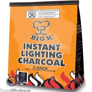 Big K Instant Lighting Charcoal 1kg 2 Pack