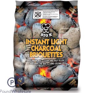 Big K Instant Light Charcoal Briquettes 1.5kg