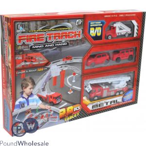 Fire Track 29 Piece Battery Operated Classic Metal Play Set