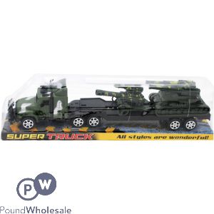 Army Tank And Military Trailer Play Set