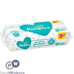 Pampers Sensitive Protect Baby Wipes 56 Pack