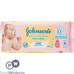 Johnson's Extra Sensitive Baby Wipes 56pc
