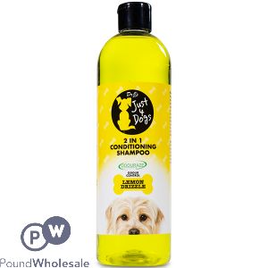 Dr J's Just 4 Dogs 2-in-1 Lemon Drizzle Conditioning Shampoo 500ml