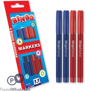 Bingo Markers Assorted Colours 4 Pack