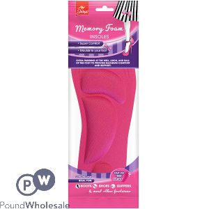 Jump Ladies Memory Foam Insoles Size 4-8