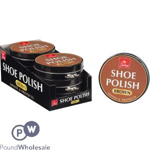 Jump Brown Shoe Polish Tin 80g Cdu