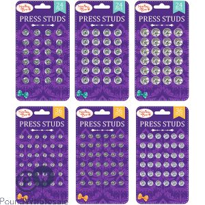 SEWING BOX PRESS STUDS ASSORTED