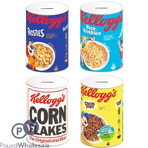 Kellogg's Cereal Metal Money Tins 15cm X 10cm Assorted