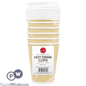 Cafe Disposable Drinks Cup 225ml 6 Pack