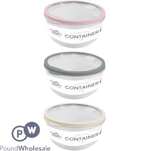 Cooke & Miller Round Plastic Container 1.8l Assorted Colours