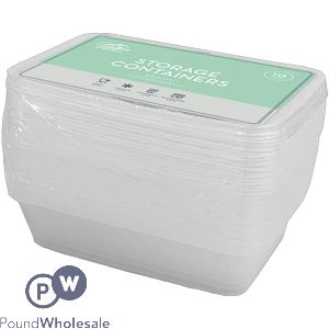 Cooke & Miller Clear Plastic Storage Containers 500ml 10 Pack