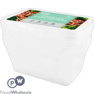 Cooke & Miller Freezer To Microwave Plastic Storage Containers 1l 10 Pack