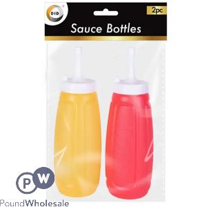 Did Mixed Colour Sauce Bottles 2 Pack 18.5cm X 5cm
