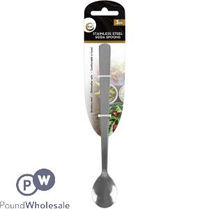 Did 19.5cm Stainless Steel Soda Spoons 3 Pack