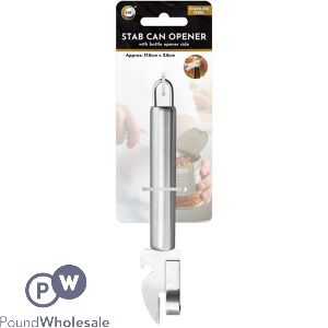 Did Stainless Steel Stab Can & Bottle Opener 17.8cm X 2.8cm