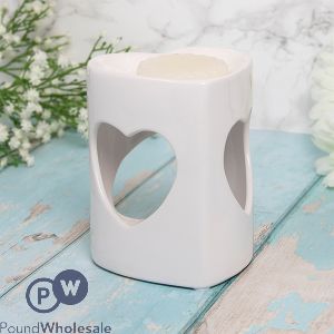 Leonardo Desire Aroma Heart-Shaped White Wax Oil Burner