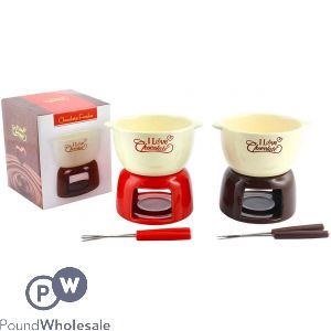 Chocolate Fondue Set With 2 Dipping Forks