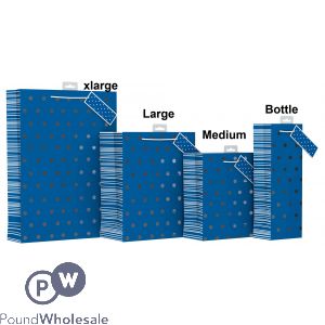 Gift Bag Male Dots Design Large Size Only (group Image For Illustration Purpose Only)