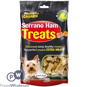 Munch & Crunch Serrano Ham & Chicken Dog Treats 205G CDU