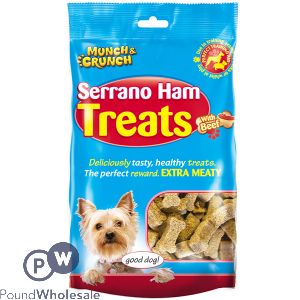 Munch & Crunch Serrano Ham & Beef Dog Treats 175g Cdu