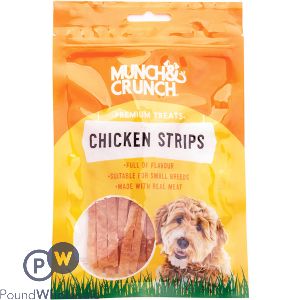 MUNCH &amp; CRUNCH PREMIUM CHICKEN STRIPS DOG TREAT 70G