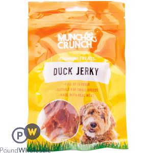 MUNCH &amp; CRUNCH DUCK JERKY DOG TREATS 70G