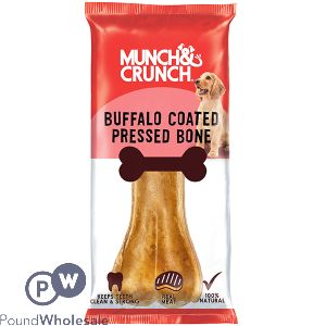 Munch & Crunch Buffalo-Coated Pressed Dog Bone