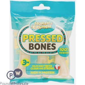 Munch & Crunch White Pressed Bones 3 Pack